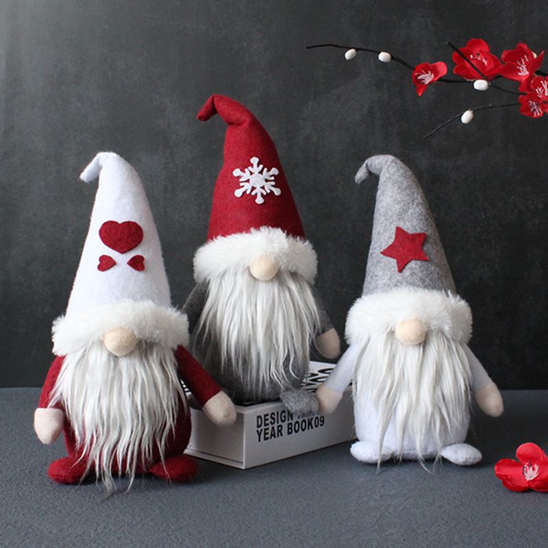 new product creative hooded doll holiday simulation cute santa claus plush doll doll elk decorations