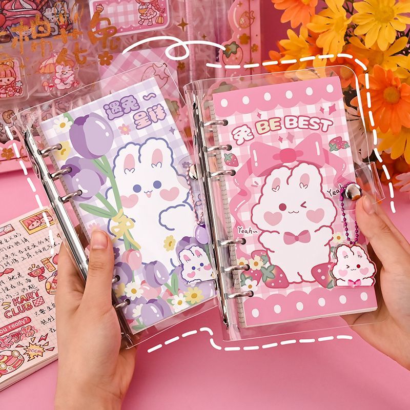 online red high-looking cute girl square journal book ins grid notebook blank square graffiti journal book