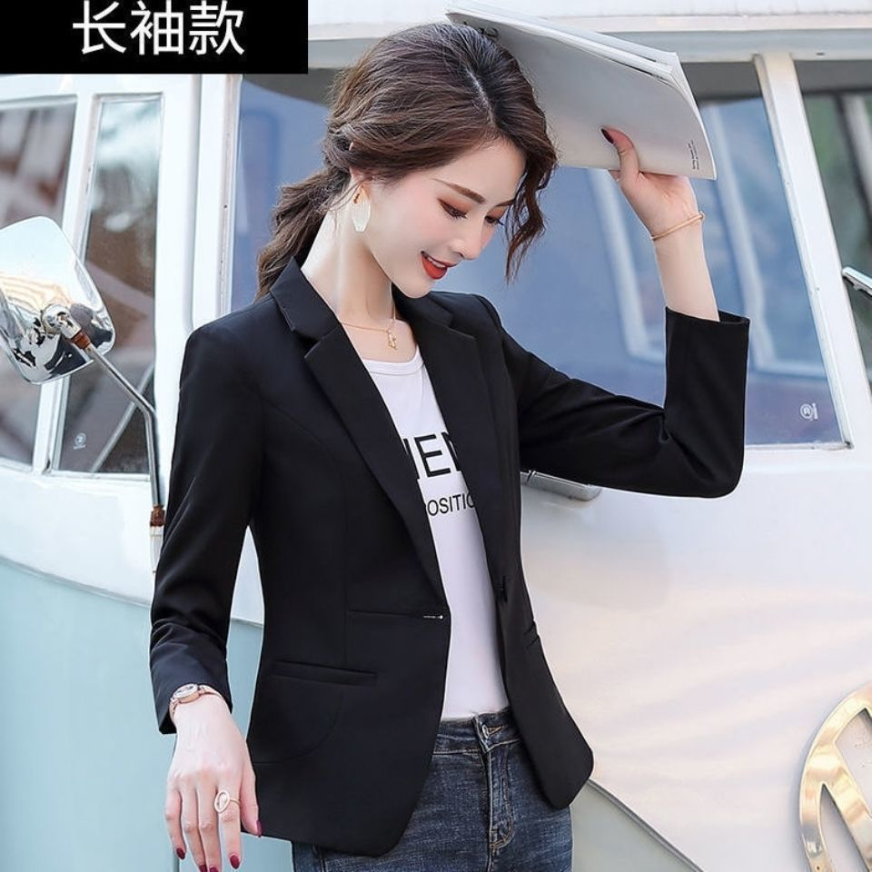 small suit jacket for women 2024 spring and autumn new thin korean style fashionable slim-fit short temperament casual suit top fashion