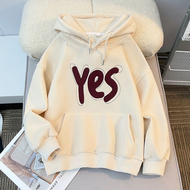 girls‘ autumn and winter spring and autumn sweater 20234 new western style fashion hoodie single-layer fleece-lined casual top fashion