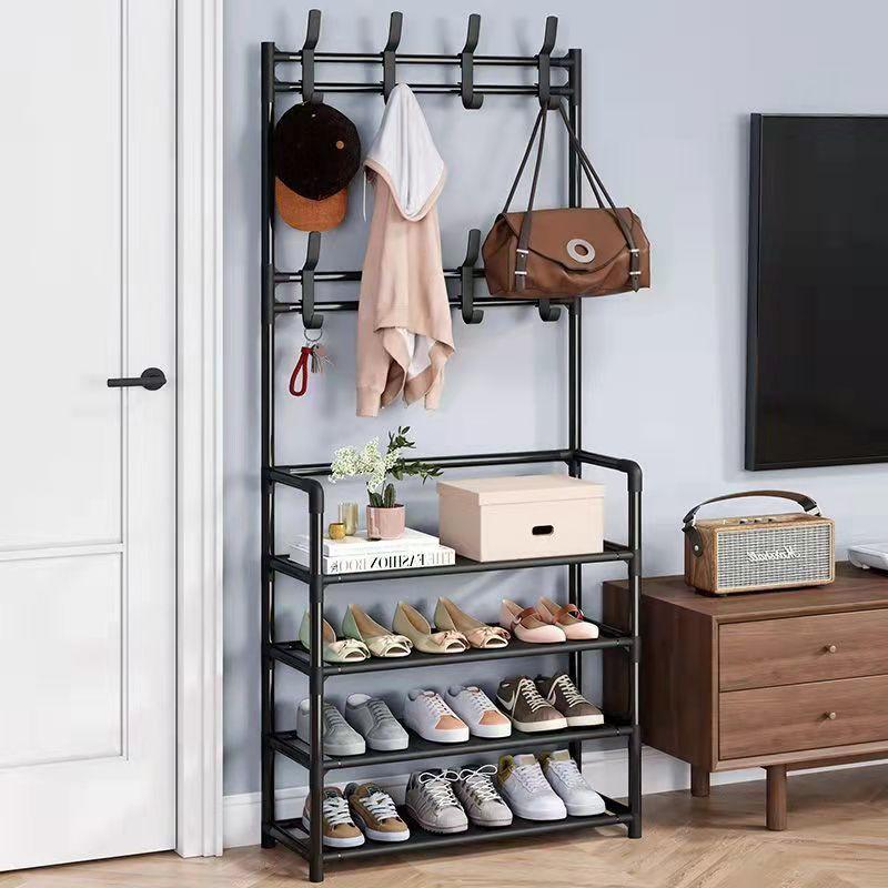 transparent shoe rack multi-layer household shoe rack ins style rental house durable coat rack hanger household shoes and hat rack