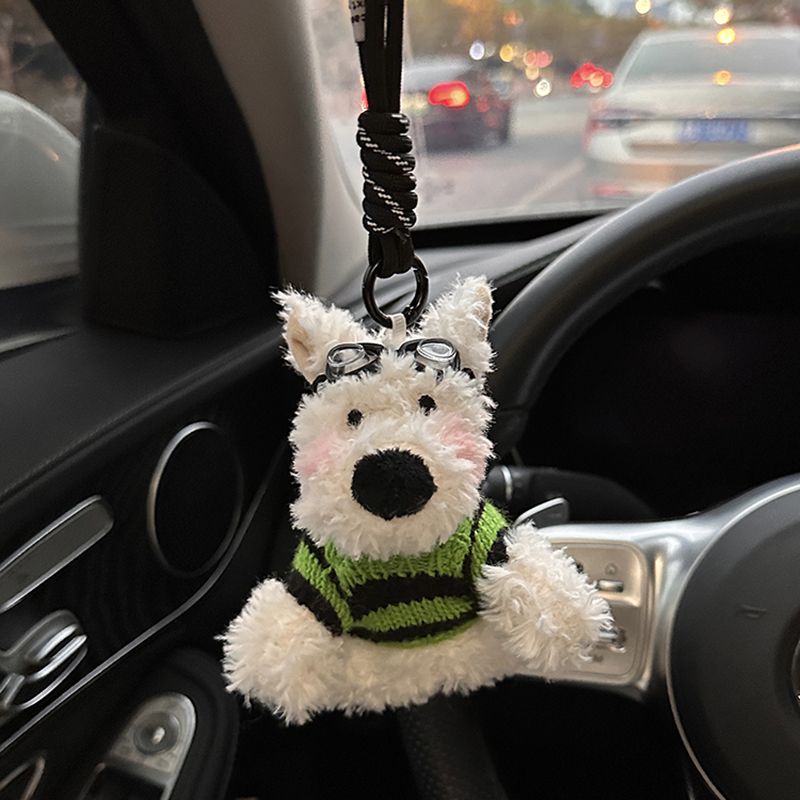 cool west highland keychain pendant plush bag pendant scrawl puppy pendant boyfriend creative gift