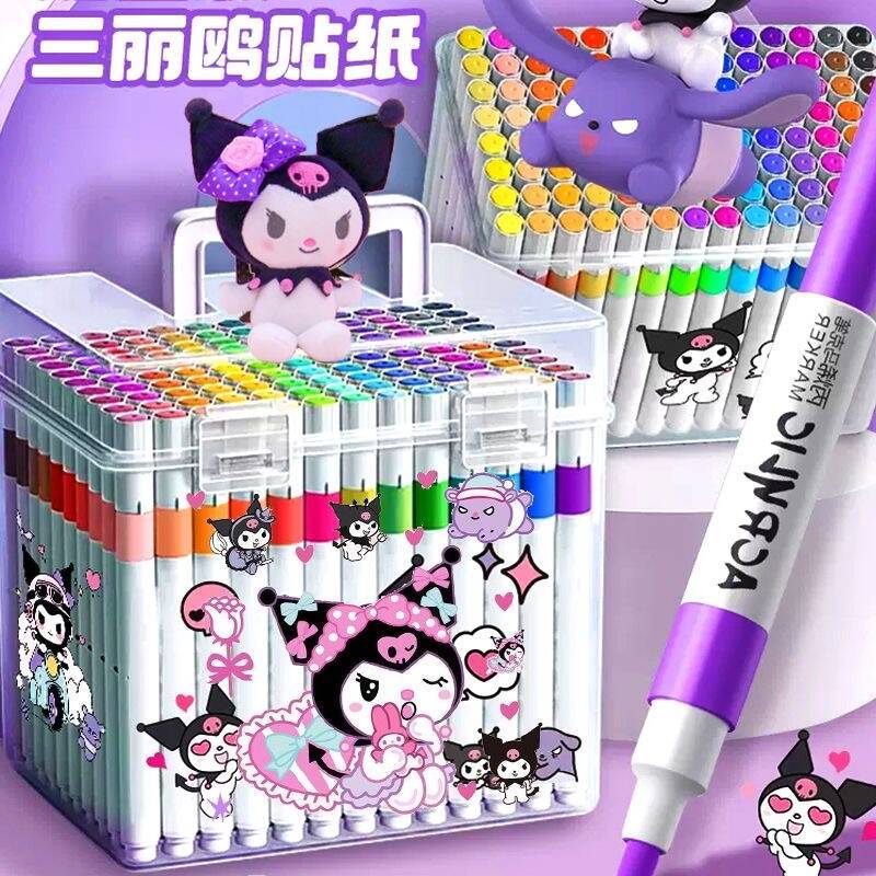 sanrio clow m acrylic marker pen student only children non-toxic watercolor pens set stackable opaque paper