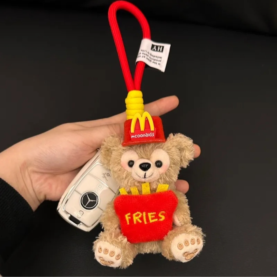 madonna duffy cute car key ring pendant plush doll and bag ornaments cartoon doll new car gift