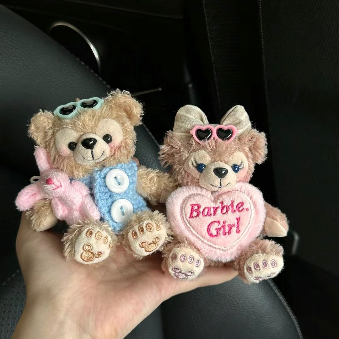 summer duffy bear keychain handbag pendant car pendant shelliemay plush doll valentine‘s day couple gift