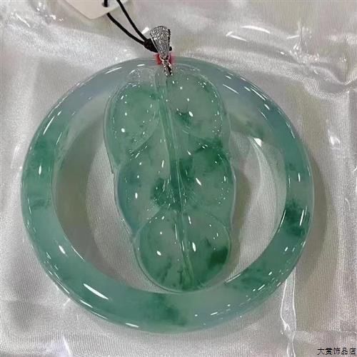 myanmar ice-like floating flowers jade bracelet myanmar ice transparent jade bracelets jade emerald leaf pendant gift for elders