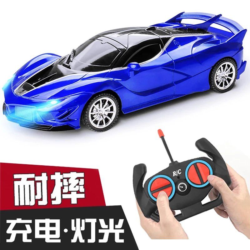 children‘s remote control car charging wireless drop-resistant high-speed drift racing car with light car boys and girls remote control toys