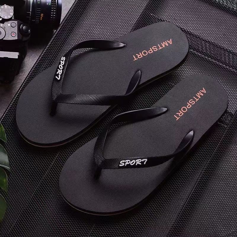 strait tiger flip flops men‘s summer non-slip sandals leisure flip-flops rubber wear-resistant outdoor beach shoes slippers men