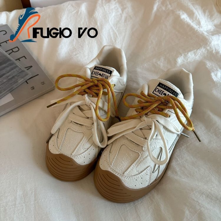 rv zhao lusi same style niche platform sneakers women‘s 2024 summer new retro easy matching white german training shoes