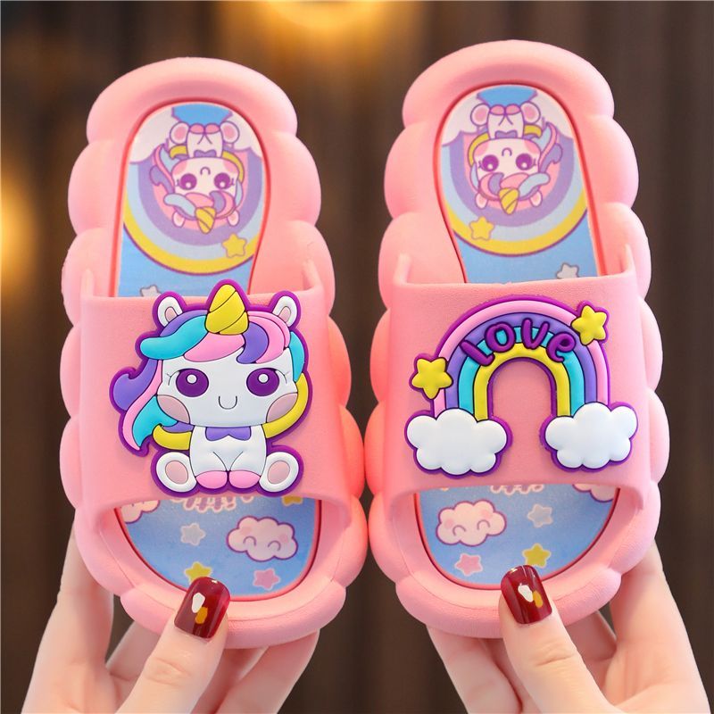 children‘s parent-child sandals summer girls‘ cute cartoon new little princess soft bottom baby non-slip cloud sandals