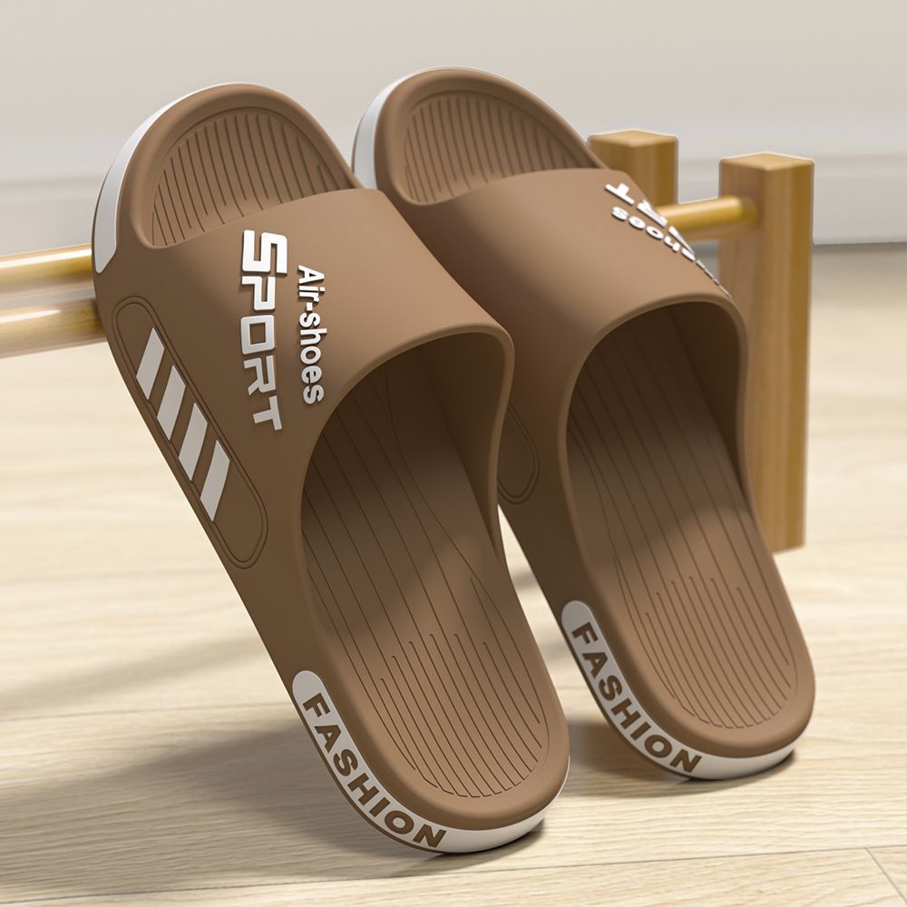 summer new slippers men‘s outdoor wear home bath non-slip thick bottom durable sports plus size sandals for students