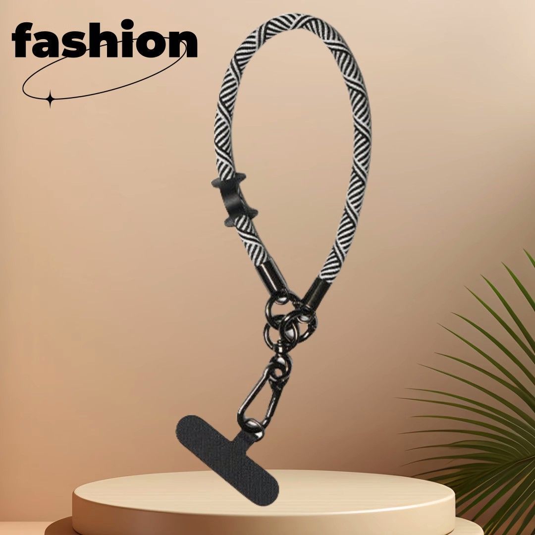 mobile phone short lanyard wrist strap anti-lost anti-theft wrist strap keychain lanyard outdoor 8mm black wind mobile phone strap