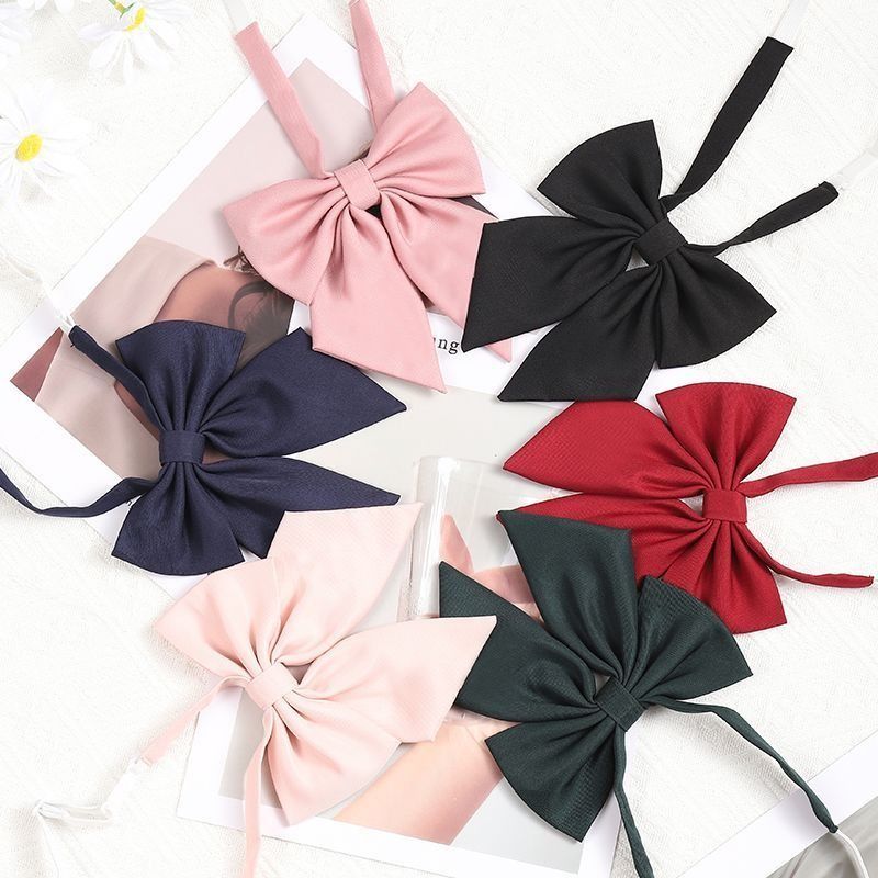 jk uniform bow tie calamus violet blue red pure color japanese oblique student giant calamus bow tie sailor suit gadget