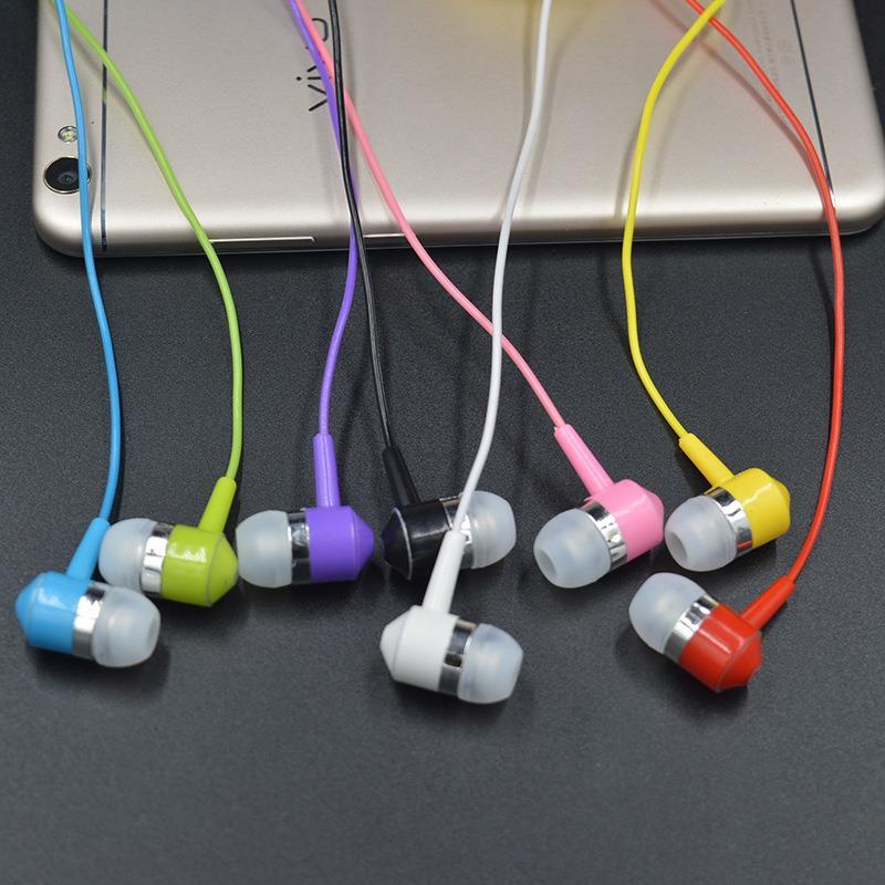 Laweiss S56 Mini Color Mp3 Earbuds in-Ear Headphones Computer Cellphone Universal Line Control Headset with Microphone