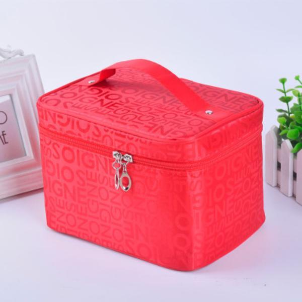 No. plus-Sized Lettered Make-up Bag Handbag Cubic Bag Large Capacity Storage Wash Bag Cosmetic Bag New Handbag