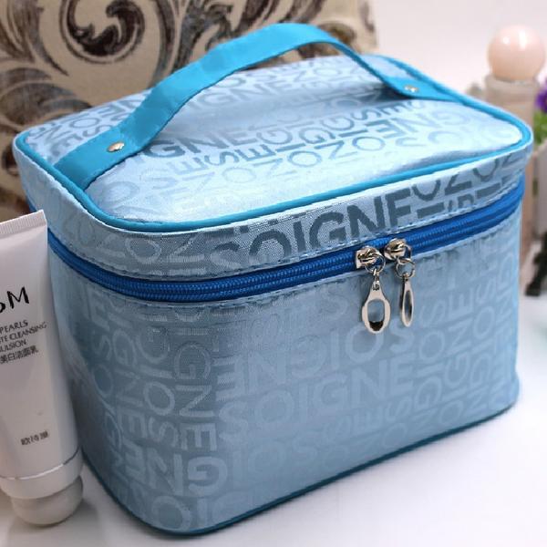 No. plus-Sized Lettered Make-up Bag Handbag Cubic Bag Large Capacity Storage Wash Bag Cosmetic Bag New Handbag