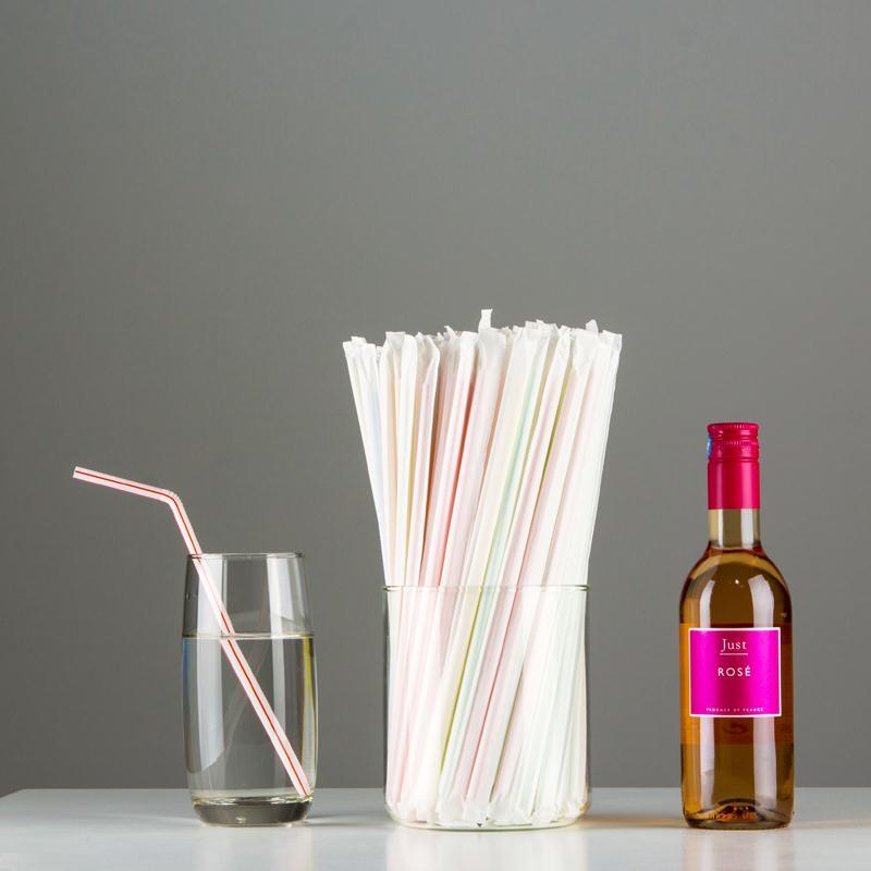 children‘s disposable straws elbow artistic straw independent packaging beverage coffee pregnant woman drinking straw 50 pcs five packs