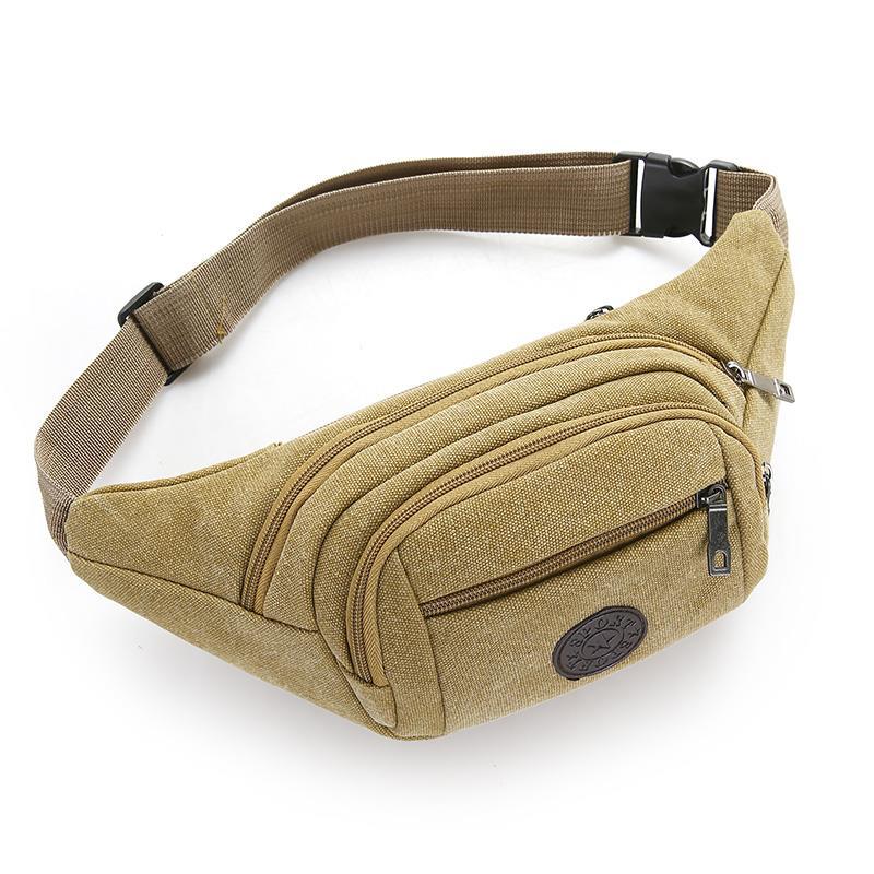 bag men‘s cell phone belt bag sports chest bag shoulder outdoor casual canvas bag multi-functional backpack crossbody men‘s bag