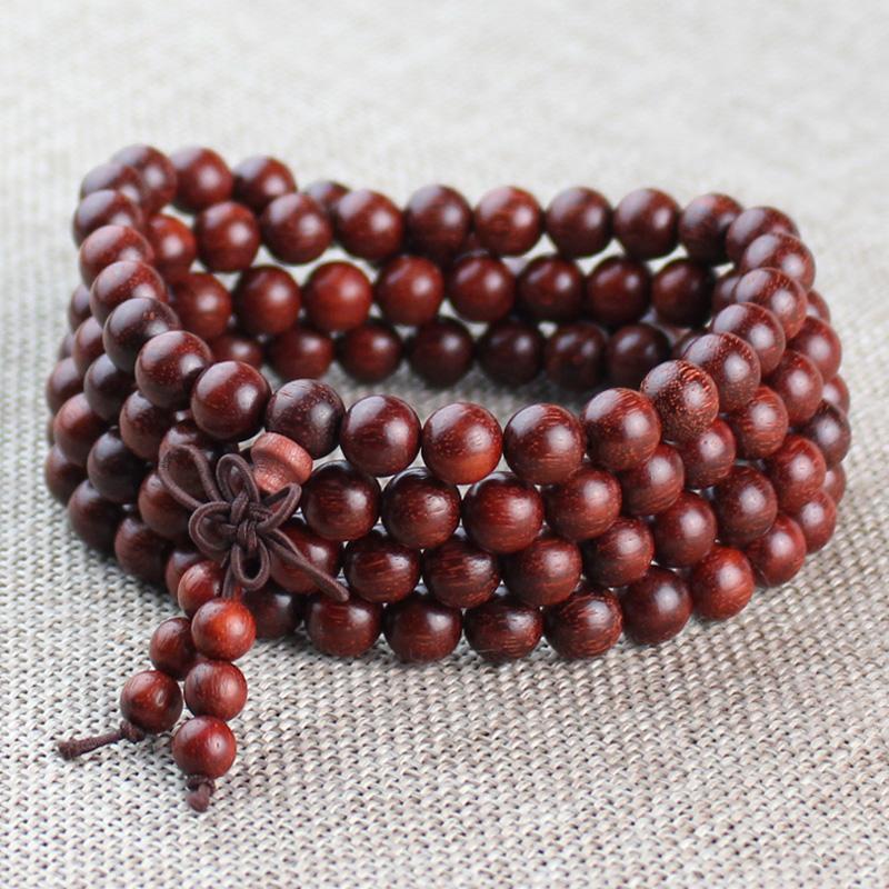 wholesale mukula 108 beads bracelet zambia pterocarpus santalinus rift grain men‘s and women‘s rosary ornament