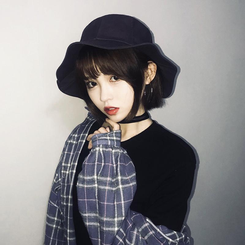 japanese style students bucket hat women‘s summer korean style versatile chic sun-proof white soft girl fresh harajuku bucket hat