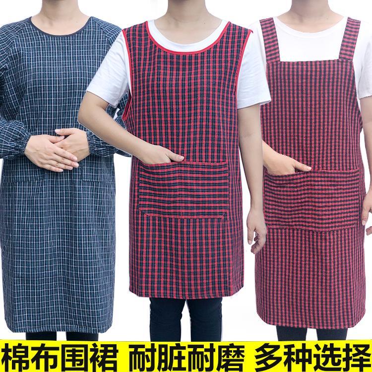 Cotton Apron Women's New Kitchen Cooking Vest Cotton Linen Apron Men's Work Old Coarse Cloth Waistcoat Overclothes