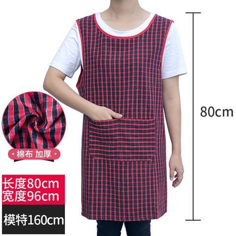 Cotton Apron Women's New Kitchen Cooking Vest Cotton Linen Apron Men's Work Old Coarse Cloth Waistcoat Overclothes