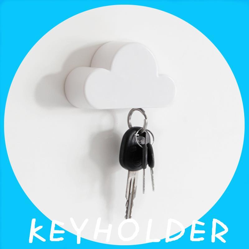 Magnet Container Strong Magnetic Power Cloud Key Suction Magnet Wall Pendant Creative Cloud Keychain Household Supplies