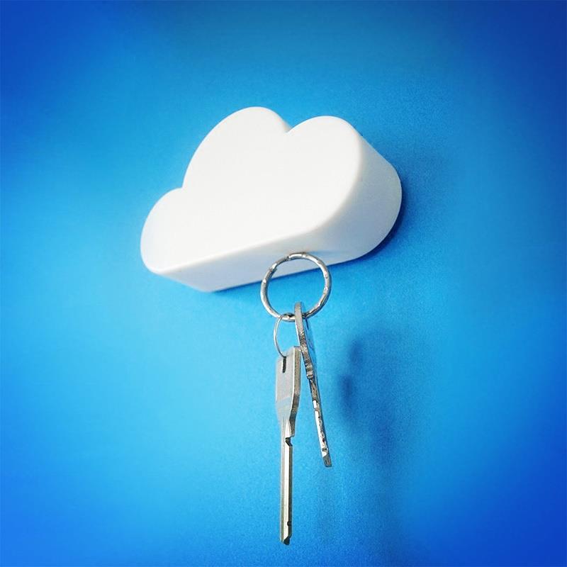 Magnet Container Strong Magnetic Power Cloud Key Suction Magnet Wall Pendant Creative Cloud Keychain Household Supplies