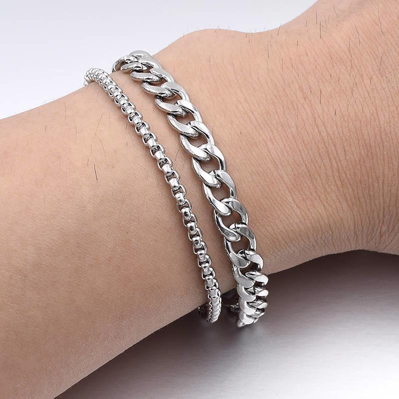 hand accessory bracelet boys student temperamental bracelet qixi cold style birthday women‘s titanium steel couple bracelet trendy men