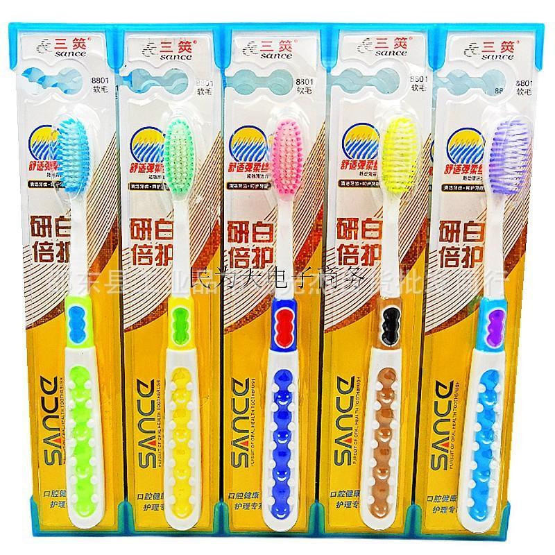 [30 pcs] free shipping soft-bristle toothbrush soft care color brush filaments hospitality student toothbrush store supermarket supply