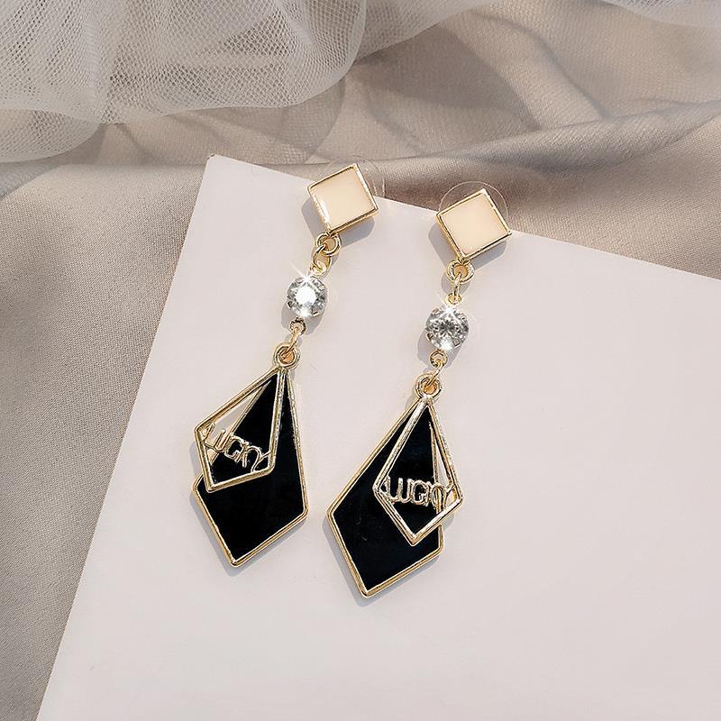 925 silver needle earrings 2021 new trendy korean temperament long earrings personality versatile internet celebrity earrings female