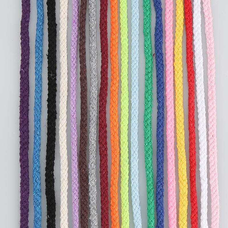 5mm eight-strand color braided rope bag crossbody rope knitted strap backpack phone crossbody bag with color cotton string