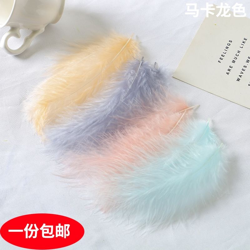 50 pieces diy ornament accessories feather small fluff feather color craft decoration