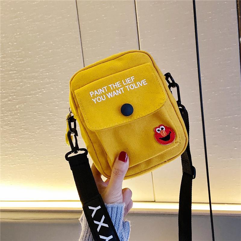 children's bag 2019 popur boys' cute canvas bag fashionable all-match trendy middle and big children little girl messenger bag