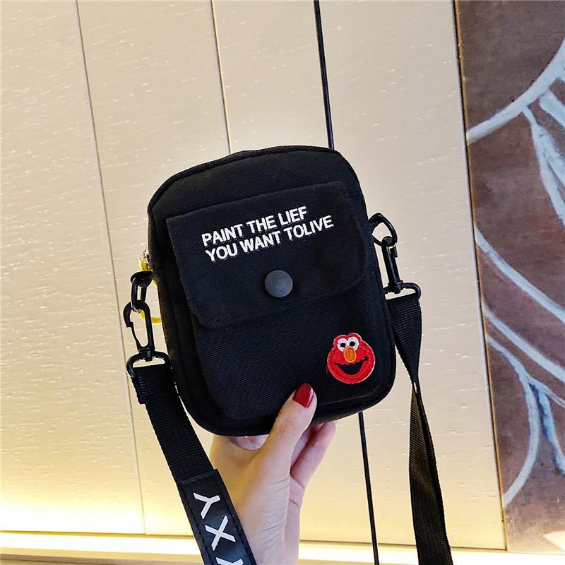 children's bag 2019 popur boys' cute canvas bag fashionable all-match trendy middle and big children little girl messenger bag