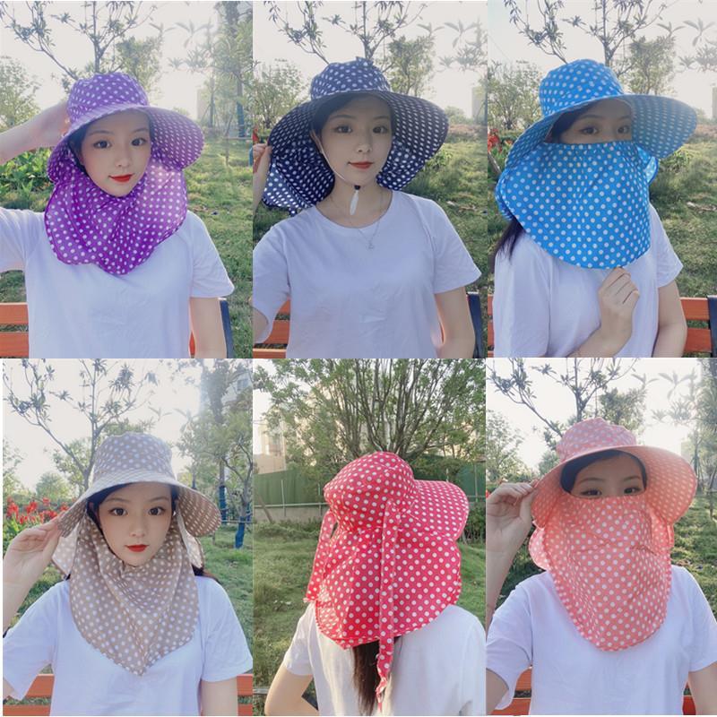 sun protection sun hat for women wide brim all-match outdoor work cycling uv protection breathable face cover summer hat mesh hat