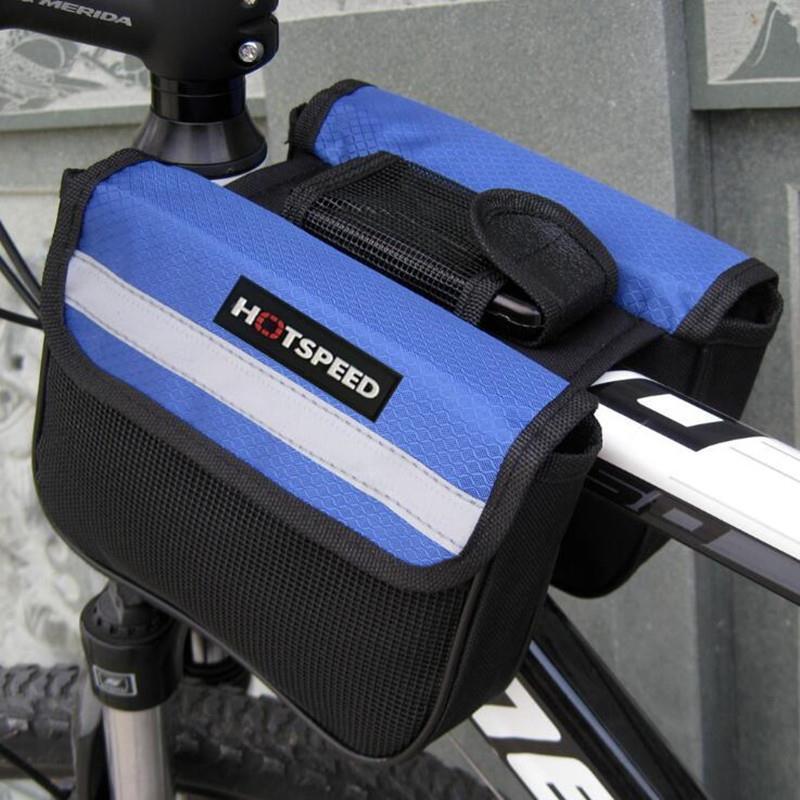 bicycle bag front beam bag mountain bike pannier bag mobile phone bag upper tube bag waterproof saddle bag cycling fixture and fitting