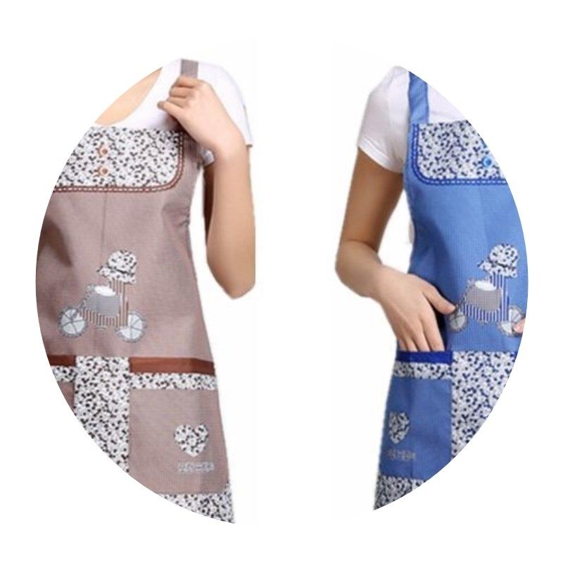 Apron Women's Kitchen Home Oil-Proof Coverall Strap Adult Cute Fashion Bib Korean Style Men's and Women's Work Clothes