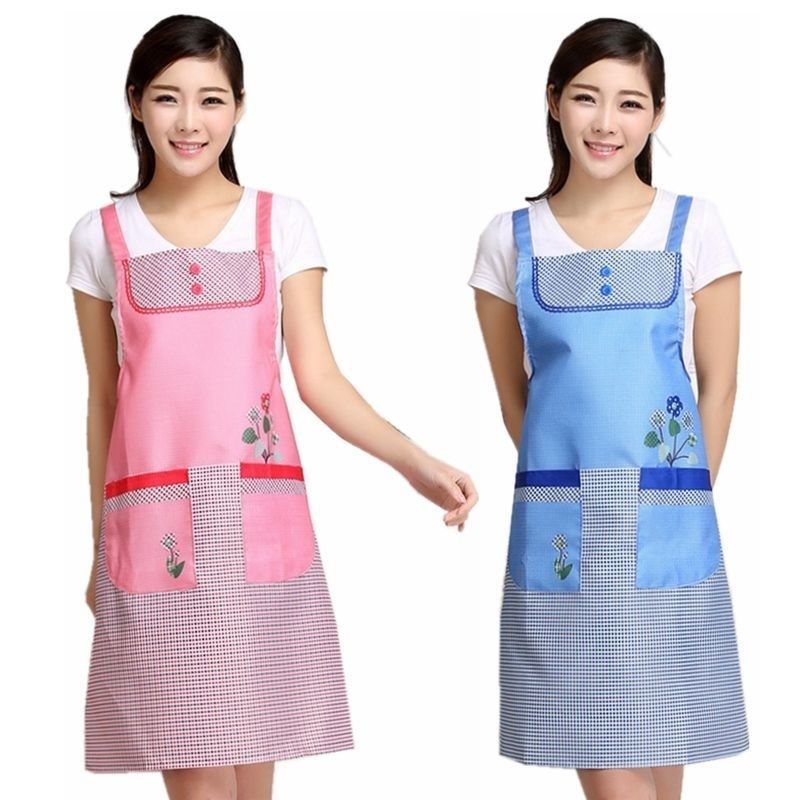 Apron Women's Kitchen Home Oil-Proof Coverall Strap Adult Cute Fashion Bib Korean Style Men's and Women's Work Clothes