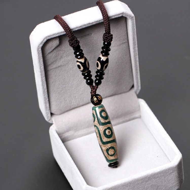 li lianjie‘s same retro tibetan agate three-eye dzi bead pendant necklace bracelet high-end pendants ethnic style