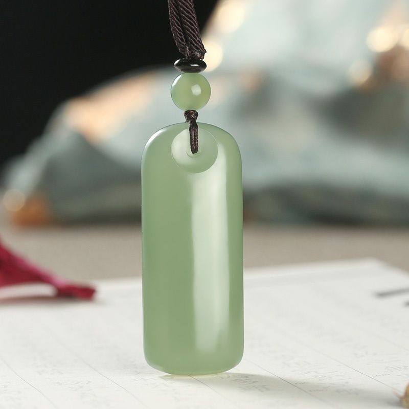 hetian jade tranquility and peace plate pendant genuine goods natural jade pendant jade for men and women necklace jade pendant jade pendant jade