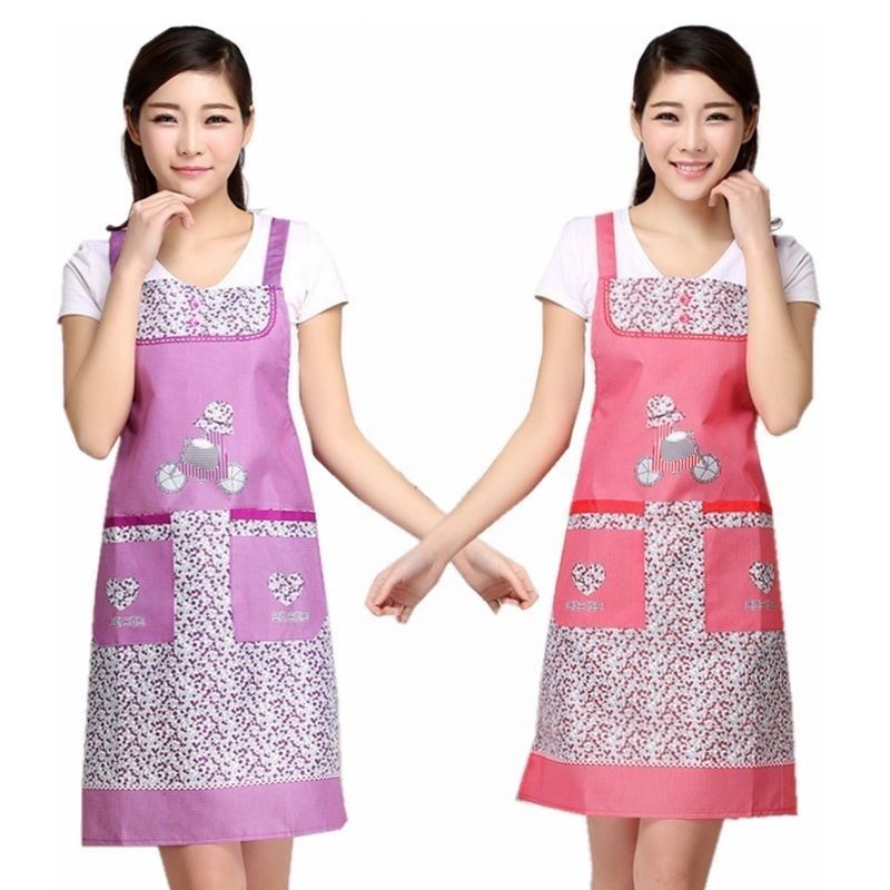 Apron Women's Kitchen Home Oil-Proof Coverall Strap Adult Cute Fashion Bib Korean Style Men's and Women's Work Clothes