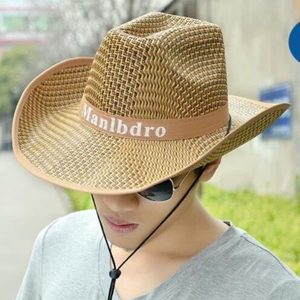 fishing cycling men's cowboy hat vaion summer beach wide brim hat female sun hat men's sun-proof straw hat