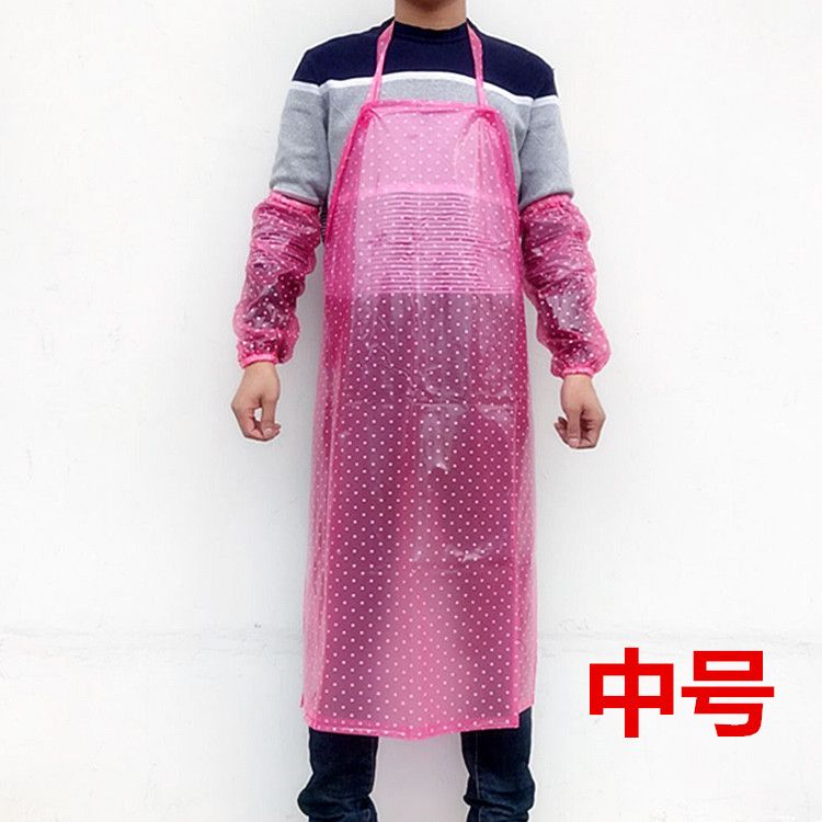 Very Cost-Effective] Waterproof and Oil-Proof Pvc Apron Adult Unisex Kitchen Water Plant Special Work Lengthened Transparent Apron