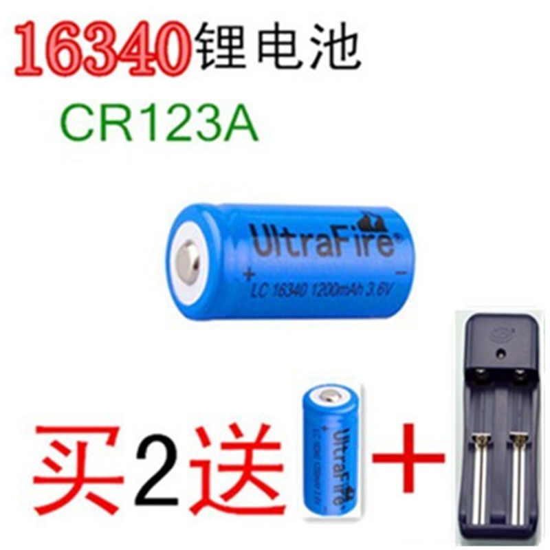 genuine goods 16340 lithium battery large capacity 3.7v3.6v rechargeable flashlight laser red/green outside line cr123a