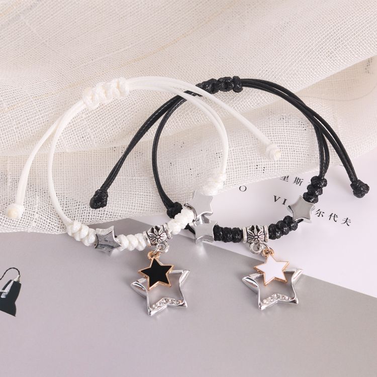 qixi couple bracelet a pair of men‘s and women‘s tokens female friends sisters carrying strap student bracelet ornament valentine‘s day gift