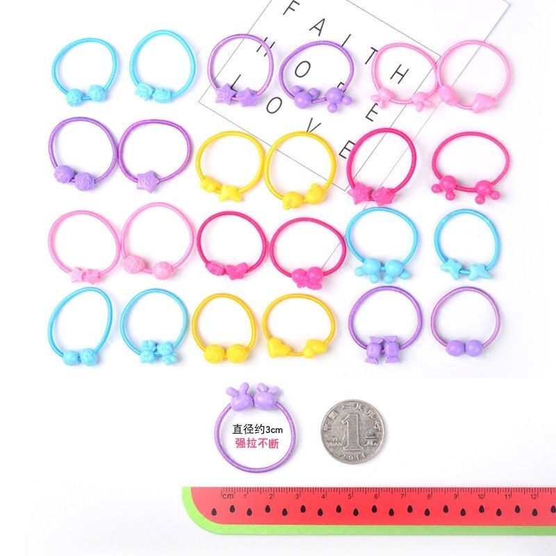Children's Headband Girl Hair Ring Hair Accessories Girl Hair Tie Color Rubber Band Highly Elastic Hair Rope Does Not Hurt Hair Accessories