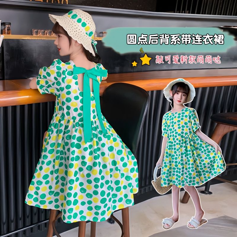 女童公主裙2023新款兒童連衣裙蝴蝶森系寶寶女孩網紅裙子洋氣10歲