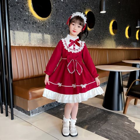 夏季套裝女童夏天洛麗塔公主裙洋氣小孩裙子小孩的裙子蘿莉塔超仙