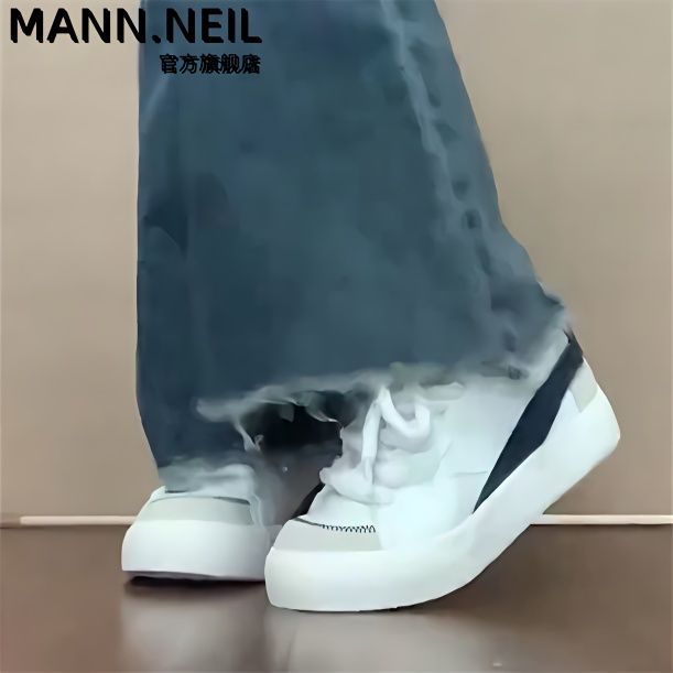 Mann Neil高顏值開學季多巴胺小白鞋女2023新款學生休閒運動板鞋